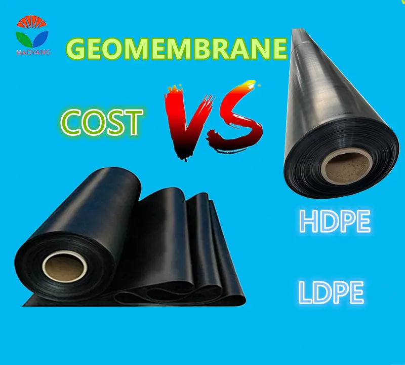 Price and cost comparison of HDPE and LDPE geomembranes ls